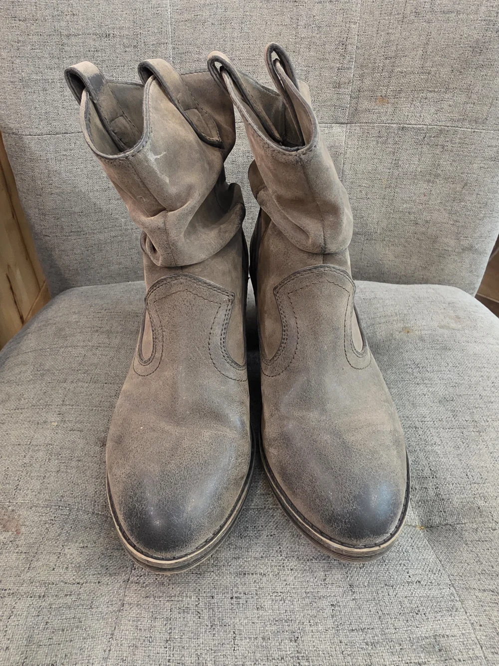 Rocket Dog Girls Sheriff Vintage BrWomen's Slouch Suede Ankle Boots - Gray